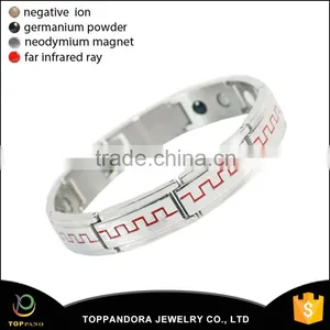 Gold Silver Plating Stainless Steel Health Bio Magnetic Bracelet 4 in 1 Bio Energy Bracelet thumbnail-2