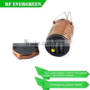 LED Light+phone Charger Functions Solar Lantern Lamp 6 LED thumbnail-3