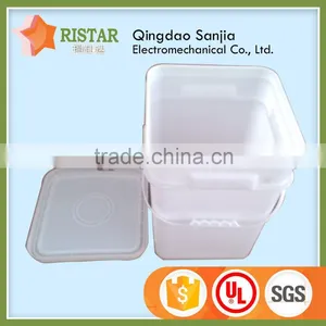 Chinese Imports Wholesale White or Transparent 15 Liter pp Plastic Square Bucket With Handle thumbnail-1