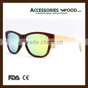 Smoke,Blue,Red,Green,Yellow,Purple,Brown Lenses Color and Bamboo/wood Arms Material Sunglasses thumbnail-2