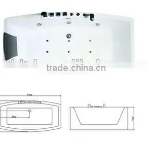 Wholesale High End Small Thai Teak Wood Veneer Bathtub thumbnail-4