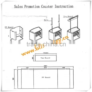 Portable Plastic Promotion Table, Outdoor Billboard Advertising Equipment thumbnail-2