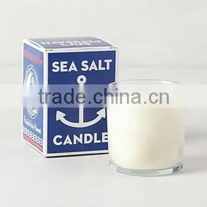Sea Salt Smokeless Nature Scented Soy Wax Candle in Glass Jar thumbnail-1