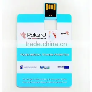 Card Shape Plastic Custom Logo USB Flash Drive, USB Key, USB Disk, Flash Memory Stick With Full Color Printing thumbnail-1