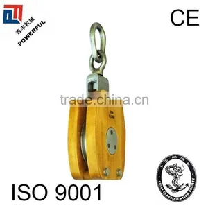 WITH SHACKLE JIS EYE TYPE TRIPLE WOODEN PULLEY thumbnail-3