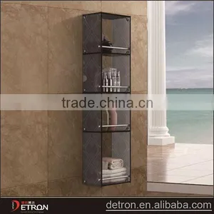 Store Case Curved Glass Bathroom Ceramic Shelf thumbnail-1