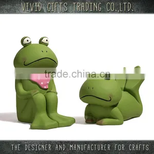 Ceramic or Porcelain New Design Sitting and Grovel Frog Garden Decoration thumbnail-1