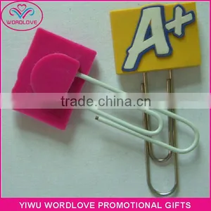 Custom Bookmark Clip, Soft PVC Paper Clip Bookmark, Office Supply Giveaways Bookmark thumbnail-1