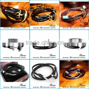 Fashion Jewelry Custom Navy Nautical Nylon Rope Anchor Bracelet Anchor Men Bracelet thumbnail-2