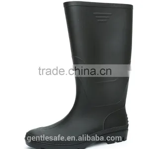 GT8959 Men Black PVC Rain Boots thumbnail-1