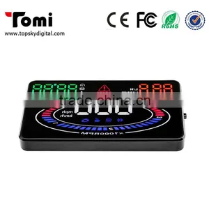 Multifunctional 5.5" Car Hud Head Up Display for All Cars With OBD2 Interface Plug Play Real Time Local Speed Display thumbnail-3