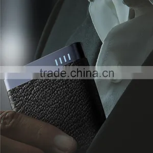 Black Premium Leather Quick Charge Power Bank 5000mAh for Smartphone thumbnail-5