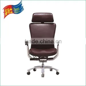 Luxury High Back Vintage Leather Office Chair thumbnail-1