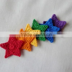 Crochet Multicolor Star Appliques,Supplies,Sewing thumbnail-2