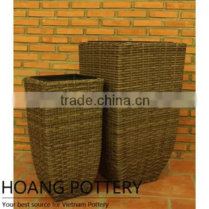 Garden Rattan Flower Planter Outdoor and Indoor thumbnail-1