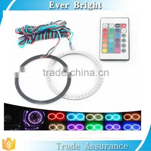 Changeable Colorful RGB LED Car Halo Rings Lights With 24 Key Remote Control LED Angel Car Light Led Angel Eye Rings thumbnail-1
