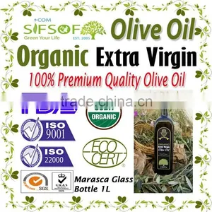 Pure Natural Extra Virgin Olive Oil.Organic Olive Oil With FDA Certification. 1L Marasca Bottle thumbnail-1