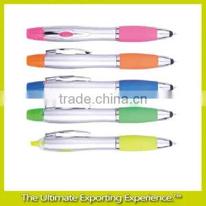 Silver Coating Barrel Metal Shining Chrome Clip Shiningchrome Middle Ring and Tip Silicone Color Grip Pen thumbnail-1