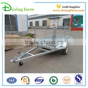 Galvanized Box Trailer With Mesh Cage for Sale thumbnail-5