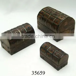Wholesale Supplier of Carved Wooden Chest Boxes thumbnail-1