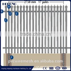 Gold Manufacturer Low Carbon Steel Wire Palisade Fence thumbnail-3