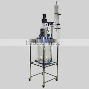 1-100L High Vacuum Pharmaceutical Mixing Jacketed Glass Chemical Reactor thumbnail-3