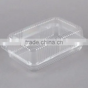 OPS Plastic Clear Clamshell Cake Container With Dome Hinged Lid Cheap Price thumbnail-4