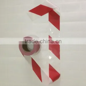Red and White Warning Tape Both Sides Printed thumbnail-1