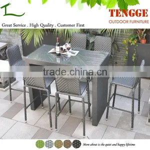 Patio Sense All Weather Wicker 7 Piece Bistro Bar Set thumbnail-1