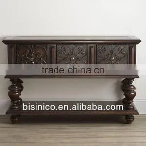 Classic Luxury Spanish Wooden Antique Finishing Dining Room Sideboard/console Table thumbnail-1