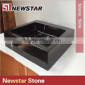 Newstar Black Synthetic Stone Bathroom Sink thumbnail-3