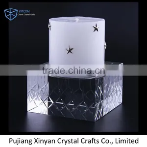 Best Selling Attractive Style Glass Square Crystal Candle Holder Wholesale thumbnail-1