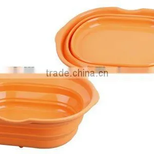 Foldable Round Shaped Lid Silicone Baking Bowl thumbnail-1