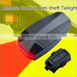 Smart Anti-theft Alarm Tailight Bicycle Rear Light Remote Control Wireless Bell Bicycle Taillight thumbnail-1