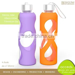 Microwave Mouth Blown Personalized Pyrex Glass Water Bottles thumbnail-4