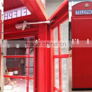 Cast Iron Antique Red Telephone Booth for Sale thumbnail-4