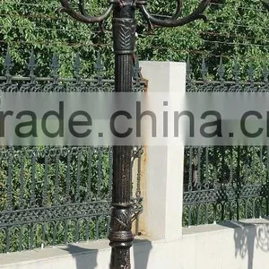 Cast Iron Three Heads Outdoor Antique Lamp Pole thumbnail-1