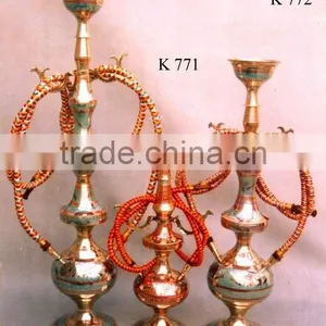 Indian Brass Hookah, Antique Brass Hookah, Decorative Hookah, Exotic Hookah, Brass Hookah Pipe thumbnail-1