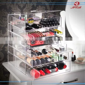 2017 Wholesale Clear Acrylic Lucite Makeup Storage Boxes Cosmetic Storage Box thumbnail-1