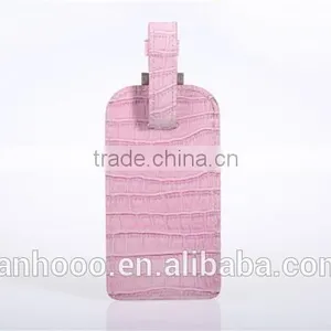 Customize PU Faux Leather Fashion Crocodile Skin Pattern Luggage Baggage Tag Handbag Tags thumbnail-3