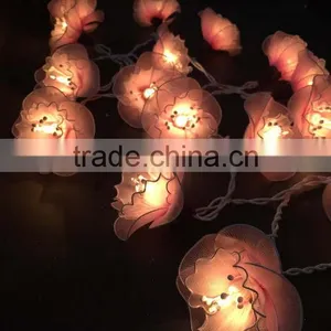 20 Pink Flower Fairy Garden Bedroom String Light thumbnail-2