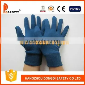 DDSAFETY 2017 Dark Blue Cotton Gloves With Knit Wrist thumbnail-1