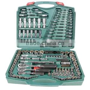 High Quality 150 Pcs 1/4" 3/8" 1/2" Socket Wrench Tools Set thumbnail-1