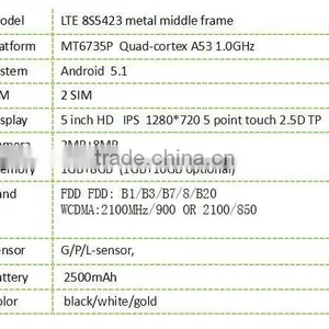 LTE8S5423 5.0" High End Cheap Mobile Phone Wholesale thumbnail-2