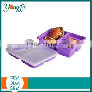 Kitchen Accessory Japanese Bento Silicone Colorful Lunch Box thumbnail-1