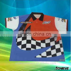 100 Polyester Dye Sublimation The Track Racing Jerseys American Racing Wheel thumbnail-2