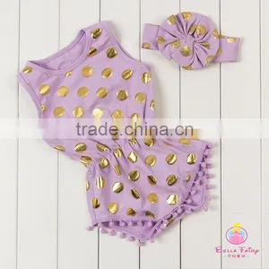 Wholesale Baby Pompom Bodysuit,cute Girl Baby Pompom Romper Baby Suit thumbnail-4