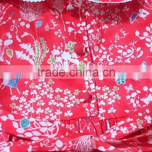 New Design OEM 100% Cotton Woven Printed Baby Girl Clothes Set thumbnail-3