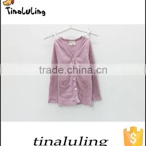 Wholesale Custom Sweater Plain Kids Cardigans With Pockets thumbnail-3