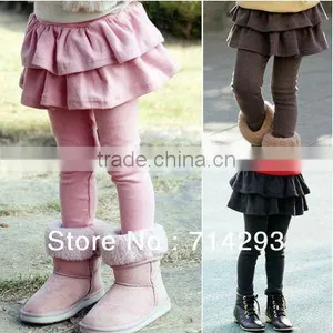 Children's Girls Cake Culottes Kids Cotton Leggings With Tutu Skirt Pants Size 3-8 Years 18558 thumbnail-1